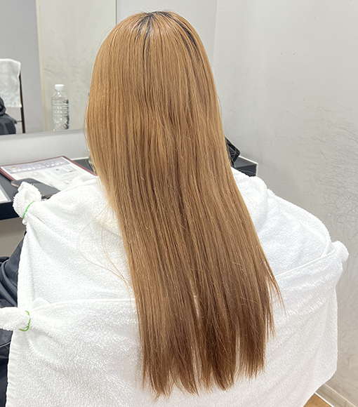 今流行りの明るめなヘーゼルベージュBefore画像2